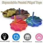 Expanded Sensory Fidget Star, 3D Printed Fidget Toys for Adults Kids, 17cm Fractal Sensory Fidget Star with Handle, Hexagon Spiral Sensory Toy for Stress Relief, Christmas Stocking Stuffers Gadgets