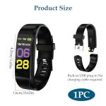 kcrnw Fitness Tracker Smart Activity Watch with Sleep Monitor Heart Rate Blood Pressure Step Calorie Counter Sports Mode IP67 Waterproof Smartwatch for Android iOS Kids Women Men (Black)