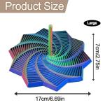 Expanded Sensory Fidget Star, 3D Printed Fidget Toys for Adults Kids, 17cm Fractal Sensory Fidget Star with Handle, Hexagon Spiral Sensory Toy for Stress Relief, Christmas Stocking Stuffers Gadgets