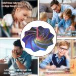 Expanded Sensory Fidget Star, 3D Printed Fidget Toys for Adults Kids, 17cm Fractal Sensory Fidget Star with Handle, Hexagon Spiral Sensory Toy for Stress Relief, Christmas Stocking Stuffers Gadgets