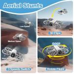 Jiakora Mini Drone with Camera for Kids 8-14, Beginner RC Drone Indoor with Propeller Protection, Altitude Hold, Throw to Go, 3D Flip, Gravity Induction, RC Quadcopter Plane Toys Gift for Boys & Girls