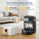 16 Pack Omni C20 Dust Bag Compatible with Eufy Omni C20/C10 Robot Vacuum Cleaner, 3.2L Omni C10 Dust Bag with 3 Stages Filtration Replacement Bag