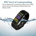 kcrnw Fitness Tracker Smart Activity Watch with Sleep Monitor Heart Rate Blood Pressure Step Calorie Counter Sports Mode IP67 Waterproof Smartwatch for Android iOS Kids Women Men (Black)