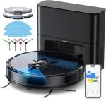 Lubluelu Robot Vacuum Cleaner with Mop, 2 in 1 Robot Vacuum 4000Pa Suction Lidar Navigation, 5 Real-Time Mapping 10 No-go Zone, Wifi/App/Alexa Robotic Vacuum Cleaner for Pet Hair Carpet (60Pro Black)