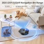 Lubluelu Robot Vacuum Cleaner with Mop, 2 in 1 Robot Vacuum 4000Pa Suction Lidar Navigation, 5 Real-Time Mapping 10 No-go Zone, Wifi/App/Alexa Robotic Vacuum Cleaner for Pet Hair Carpet (60Pro Black)