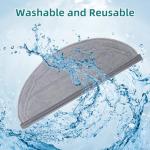 VIEWALL4 Pack Wipes for Roborock Q10 S5/Q10 S5+ Robot Vacuum Cleaner, Microfibre, Soft, Washable and Reusable, Replacement Mop