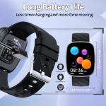 Ucani Kids Smart Watch 6-16 Years - IP68 Waterproof Fitness Tracker, 1.75" Touch Screen, Heart Rate & Sleep Monitor, 100+ Sports Modes, Gift for Girls Boys (Bright Black)