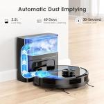 Lubluelu Robot Vacuum Cleaner with Mop, 2 in 1 Robot Vacuum 4000Pa Suction Lidar Navigation, 5 Real-Time Mapping 10 No-go Zone, Wifi/App/Alexa Robotic Vacuum Cleaner for Pet Hair Carpet (60Pro Black)