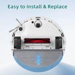 VIEWALL4 Pack Wipes for Roborock Q10 S5/Q10 S5+ Robot Vacuum Cleaner, Microfibre, Soft, Washable and Reusable, Replacement Mop