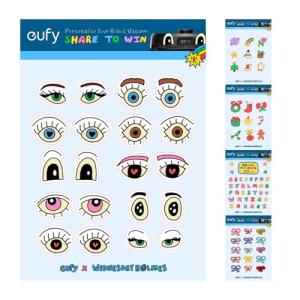 eufy Robot Vacuum Stickers, Bonus Item, Not for Sale, Removable Adhesive Sticker, Decorate Your Robot Vacuum, 5 Sheets