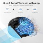 Lubluelu Robot Vacuum Cleaner with Mop, 2 in 1 Robot Vacuum 4000Pa Suction Lidar Navigation, 5 Real-Time Mapping 10 No-go Zone, Wifi/App/Alexa Robotic Vacuum Cleaner for Pet Hair Carpet (60Pro Black)
