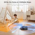 Lubluelu Robot Vacuum Cleaner with Mop, 2 in 1 Robot Vacuum 4000Pa Suction Lidar Navigation, 5 Real-Time Mapping 10 No-go Zone, Wifi/App/Alexa Robotic Vacuum Cleaner for Pet Hair Carpet (60Pro Black)