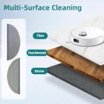 VIEWALL4 Pack Wipes for Roborock Q10 S5/Q10 S5+ Robot Vacuum Cleaner, Microfibre, Soft, Washable and Reusable, Replacement Mop