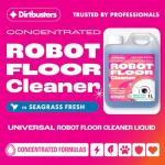 Dirtbusters Robot Mop Cleaning Solution (1L) Low-Foam Hard Floor Cleaner Concentrate for Robot Vacuum Mop Systems – Streak-Free Robot Floor Cleaner Liquid for Laminate, Vinyl & Tile – Seagrass Fresh