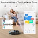 Lubluelu Robot Vacuum Cleaner with Mop, 2 in 1 Robot Vacuum 4000Pa Suction Lidar Navigation, 5 Real-Time Mapping 10 No-go Zone, Wifi/App/Alexa Robotic Vacuum Cleaner for Pet Hair Carpet (60Pro Black)