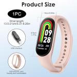 Fitness Activity Trackers with All-Day Heart Rate Blood Pressure Blood Oxygen Sleep Monitoring Step Running Calorie Counter IP67 Waterproof Pedometer Sports Watch for Women Men Kids Seniors Pink