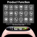 Fitness Activity Trackers with All-Day Heart Rate Blood Pressure Blood Oxygen Sleep Monitoring Step Running Calorie Counter IP67 Waterproof Pedometer Sports Watch for Women Men Kids Seniors Pink