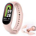 Fitness Activity Trackers with All-Day Heart Rate Blood Pressure Blood Oxygen Sleep Monitoring Step Running Calorie Counter IP67 Waterproof Pedometer Sports Watch for Women Men Kids Seniors Pink