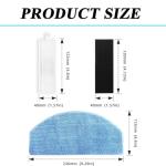 MYAYD Replacement Parts Kit for Honiture G20/G20 Pro, for Laresar Evol 3 Robot Vacuums Cleaner, 1 Main Brush, 4 Side Brushes, 4 HEPA Filters, 2 Mopping Cloths