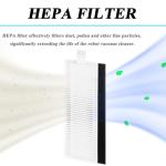 MYAYD Replacement Parts Kit for Honiture G20/G20 Pro, for Laresar Evol 3 Robot Vacuums Cleaner, 1 Main Brush, 4 Side Brushes, 4 HEPA Filters, 2 Mopping Cloths