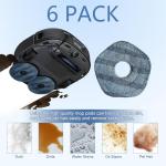 Reusable Mop Pads for Eufy Robot Vacuums - 6 Pack