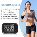 3D Walking Pedometer with Clip and Large Display