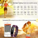 Smart Fitness Tracker with Heart Rate Monitor - Purple