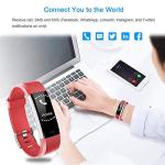 Smart Fitness Tracker Bracelet for All Ages - Red