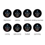 HUYA Waterproof Smart Fitness Tracker Watch, Black