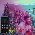 YOSION 65FT Smart RGB LED Christmas String Lights