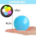 Glowing Sticky Fidget Balls - 6 Pack