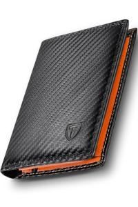 TEEHON RFID Blocking Carbon Fiber Leather Wallet