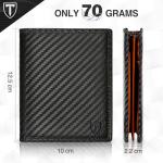 TEEHON RFID Blocking Carbon Fiber Leather Wallet