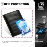 TEEHON RFID Blocking Carbon Fiber Leather Wallet