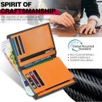 TEEHON RFID Blocking Carbon Fiber Leather Wallet