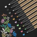 10 Assorted Metallic Marker Pens for Creative Projects