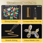 10 Assorted Metallic Marker Pens for Creative Projects