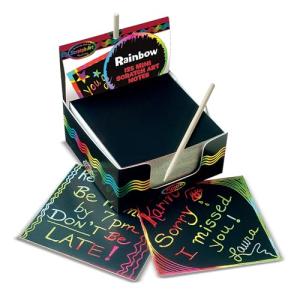 Rainbow Scratch Art Note Cubes by Melissa & Doug