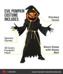 Scary Halloween Pumpkin Costume for Boys 10-12