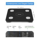 Smart Body Fat Scale with App - Black