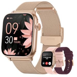 AKUMAKA Women's Smartwatch: Answer/Make Calls, SpO2, Heart Rate