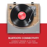 Wireless Bluetooth Turntable - Natural Wood Finish