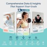 Etekcity Bathroom Scale for Body Weight, BMI, Body Fat, Muscle Mass, Smart Digital Weighing Scale with App& Bluetooth, Accurate Body Composition Analyzer, Ash-black