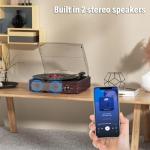 Bluetooth Vinyl Record Player with Stereo Speakers