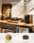 Bluetooth Record Player, Portable Vinyl Turntable with Stereo Speaker