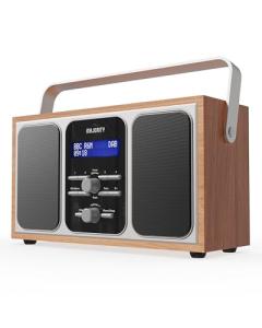 Portable DAB+ Radio | Premium Wood & Steel Design