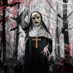 Deluxe Halloween Nun Costume with Scary Mask
