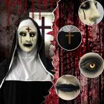 Deluxe Halloween Nun Costume with Scary Mask