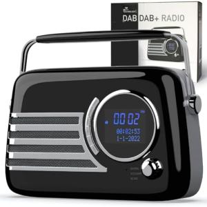 Portable DAB Bluetooth Radio with Vintage Style