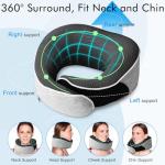 Memory Foam Travel Pillow with Eye Masks & Earplugs